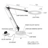 Hastings Home Hastings Home Swing Arm Desk Lamp-Dimmable LED 781655HIE